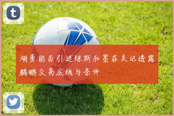 湖勇能否引进琼斯和墨菲美记透露鹈鹕交易底线与条件